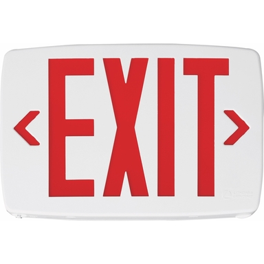 SIGN EXIT POLY LED W/BTY