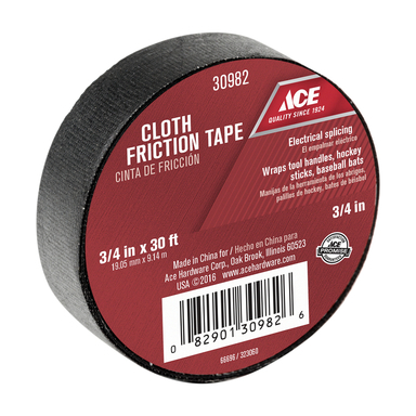 3/4"x30' Blk Cloth Friction Tape