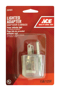ACE 15A Clear Lighted Adapter