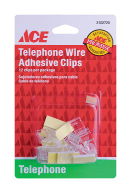 PHONE WIRE CLIP ADHSV WH