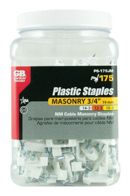 175PK 3/4" Plastic Romex Staples