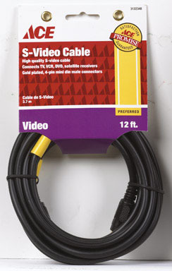 ACE S-VIDEO CABLE 12"BLK