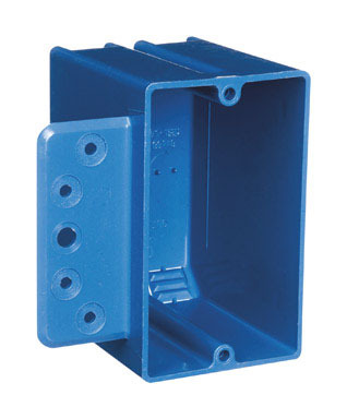 BOX 1GANGW/BRACKET PVC18