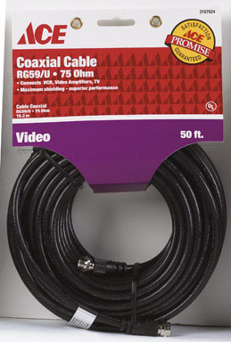 CABLE COAX RG59 50' BLK