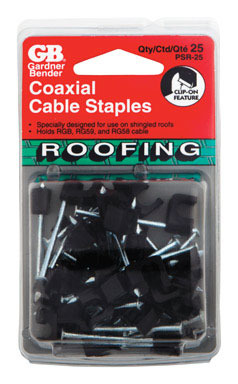 STAPLE ROOF COAX BK CD25