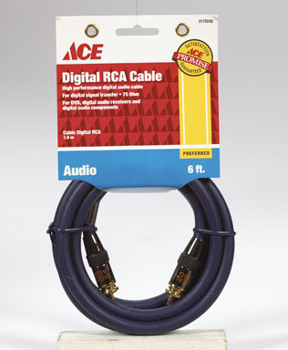 CABLE DGTL AUDIO 6' RCA