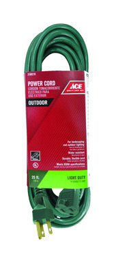 Cord Ext 25ft 16/3c Grn