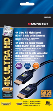 HGH SPEED CABLE BLK 6'