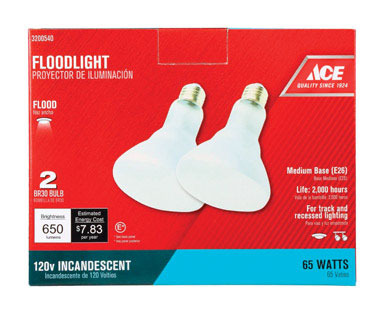 Bulb Rflctr 65br30fl/2pk