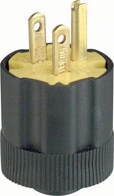 RUBBER PLUG GRND 15A BLK