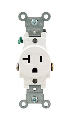 RECEPTACLE COMM 20A WHT