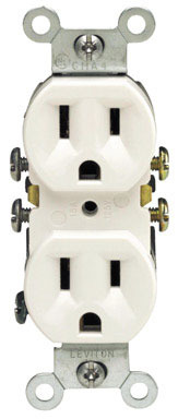 Receptacle Dup Hd15a Wht