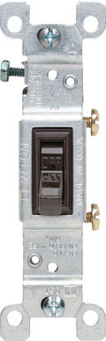 15A Toggle AC Quiet Switch Brown