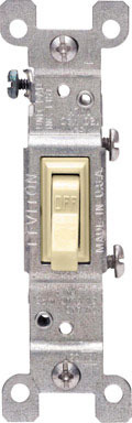 15A Toggle AC Quiet Switch Ivory