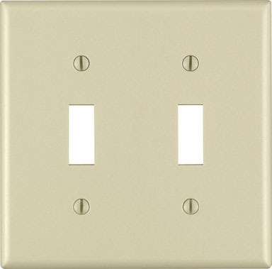 2G Plastic Toggle Wall Plate Ivr