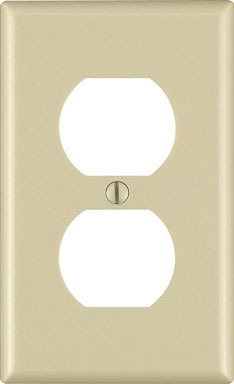 Leviton Ivory 1 gang Thermoset Plastic Duplex Outlet Wall Plate 1 pk