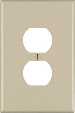 Leviton Ivory 1 gang Thermoset Plastic Receptacle Wall Plate 1 pk