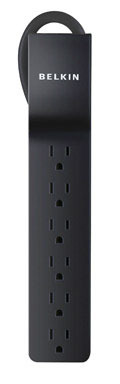 SURGE 6OUTLET 4'CORD BLK