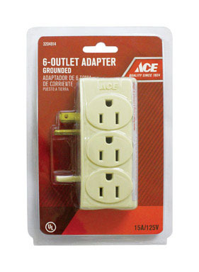 Multi Outlet 6 Tap Ivory