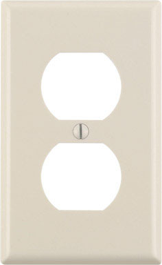 Leviton Almond 1 gang Thermoset Plastic Duplex Outlet Wall Plate 1 pk