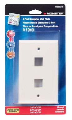 Wallplate 2-port Almond