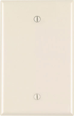 Almond 1G Mid Blank Wall Plate