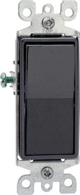 15A 3 Pole Rocker Switch Black