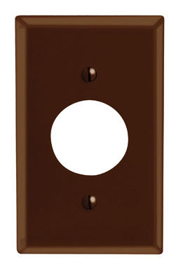 BROWN SMOOTH PLASTIC OUTLET PLAK