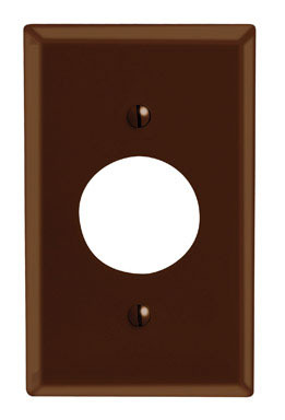 1G BROWN ROUND OUTLET PLATE