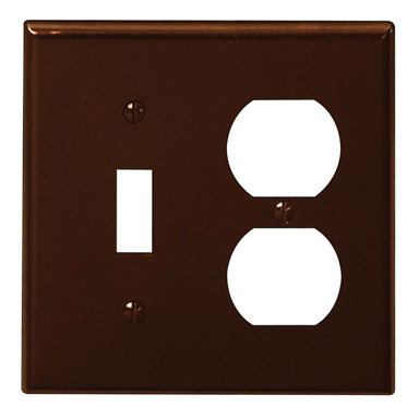 2G BROWN SWITCH OUTLET PLATE