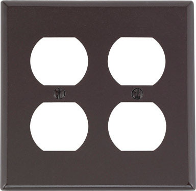 2G BROWN OUTLET PLATE