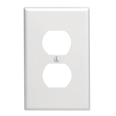 1G WHITE MID OUTLET PLATE wpil-m