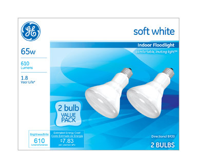 BULB REFLCTR 65WBR30 2PK