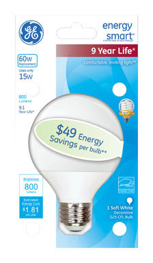 CFL BULB GLOBE 15W