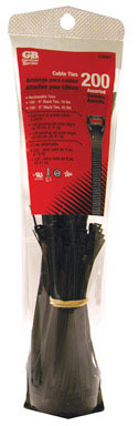 CABLE TIES BLK AST 200PK