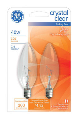 BULB 40W FAN CAND 2PK