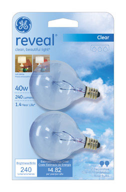 BULB GE RVL G16.5 40W2PK