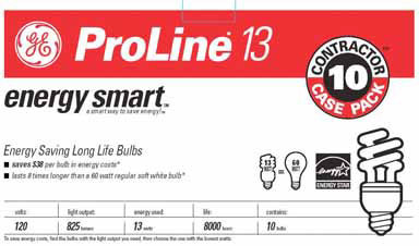 BULB 13W CFL 10PK PROLIN