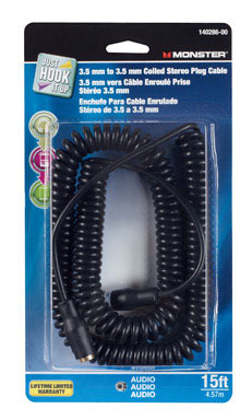 15' Stereo Jack Cable BLK