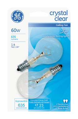 BULB 60W CRY CLR A15 CAC