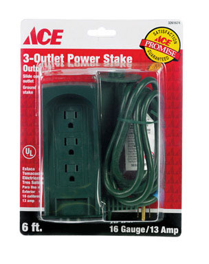 ACE 6' 3 Outlet Power Stake
