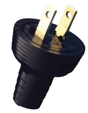 PLUG VINYL RND 1-15P BLK