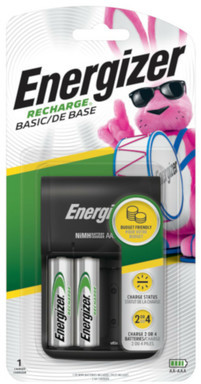 Energizer 2 Battery Black Battery Charger