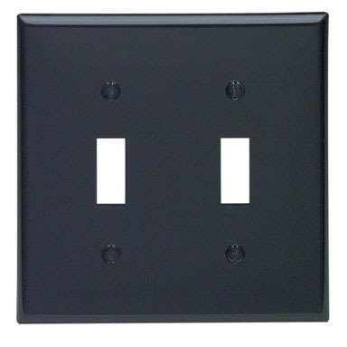 WALLPLATE 2G STD TOG BLK