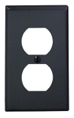 Wallplate Dplx 1g Blk