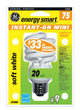 BULB CFL 20W T2 INST ON