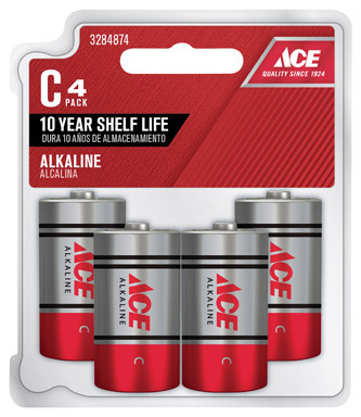 Ace Battery Alkaline C 4pk