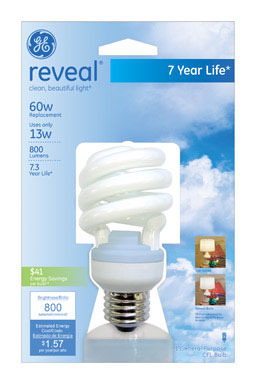 BULB CFL 13W REVEAL 1PK