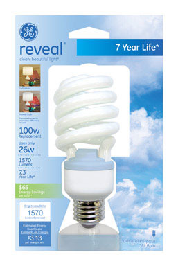 BULB CFL 26W REVEAL 1PK