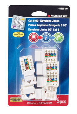 Cat-6 Keystone Jack 5pk